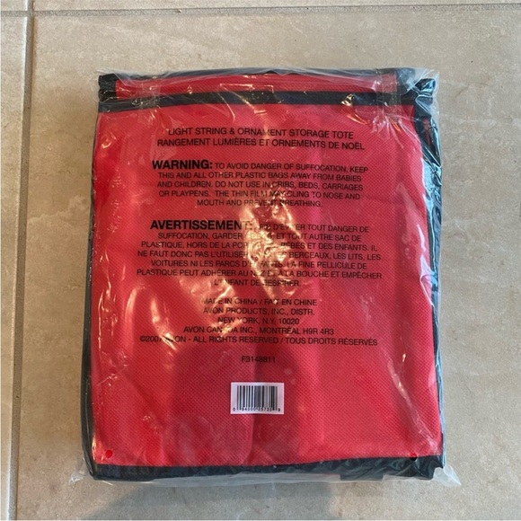 NIB/NWOT Christmas light string and ornament tote - Picture 3 of 3